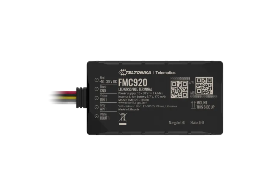 Teltonika FMC920-E 4G LTE voertuig GPS-tracker – Nauwkeurige positionering en uitschakeling op afstand